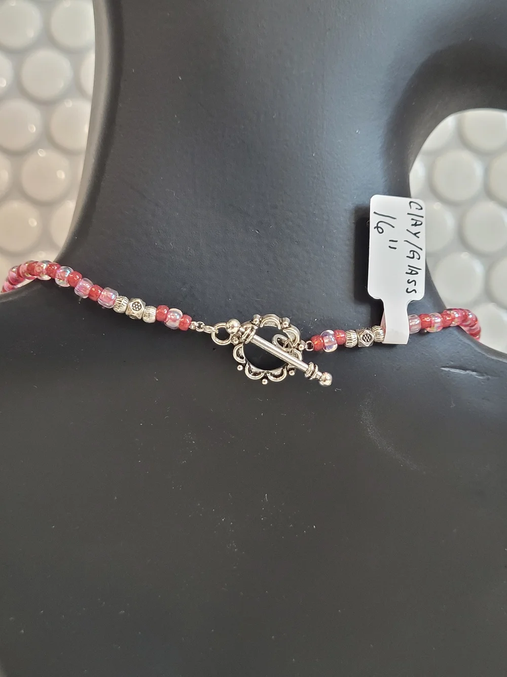 Hand Crafted Kids' Pink Floral Pendant Beaded Necklace
